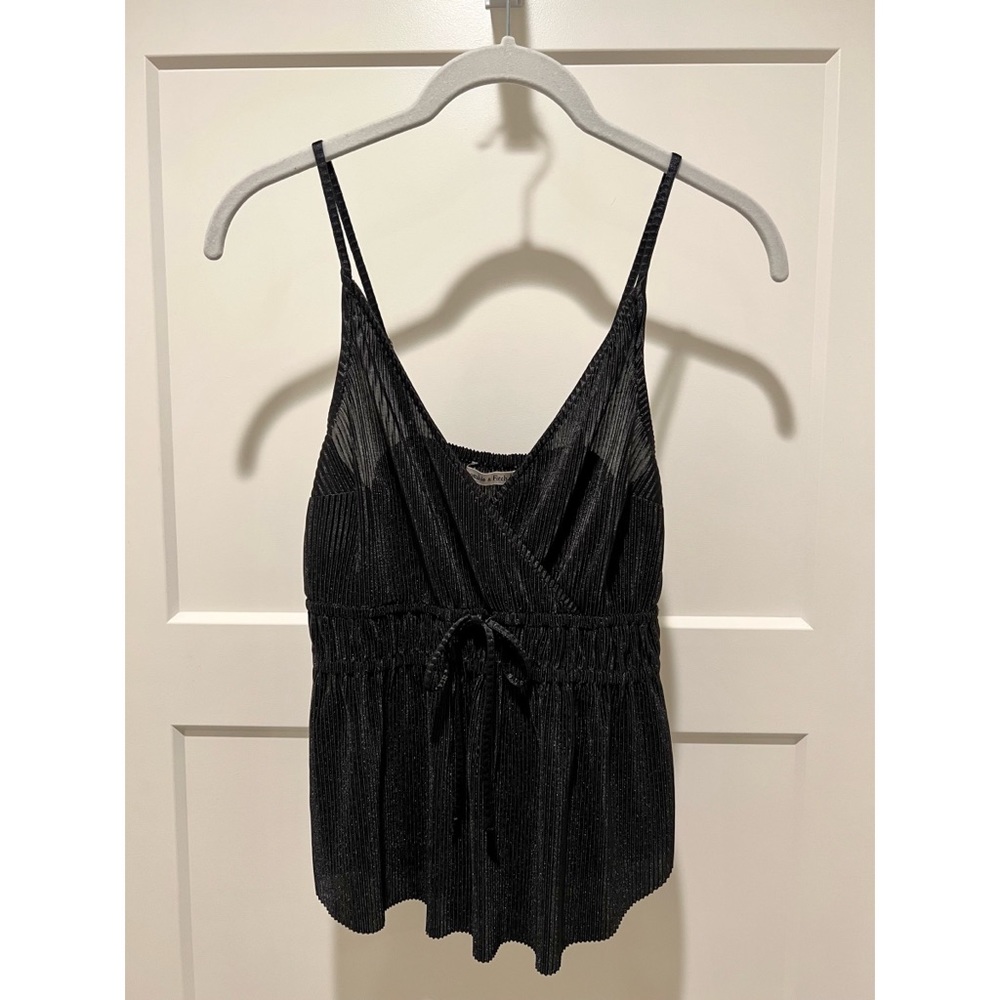 NWOT Abercrombie Pleated Satin Tank Top